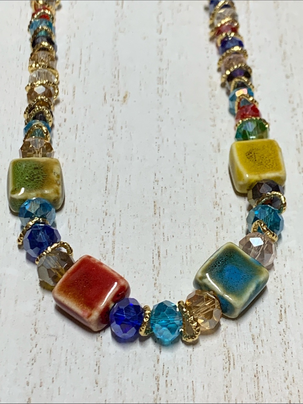 Glass Beaded Necklace NWOT - Picture 5 of 6